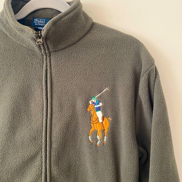 Polo by Ralph Lauren Olive Fleece Big Pony Jacket - Picture 3 of 5